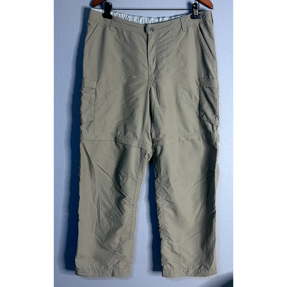 REI Women's Convertible‎ Beige Lightweight Outdoor Cargo Pants Size 16W Gorpcore - Picture 1 of 16